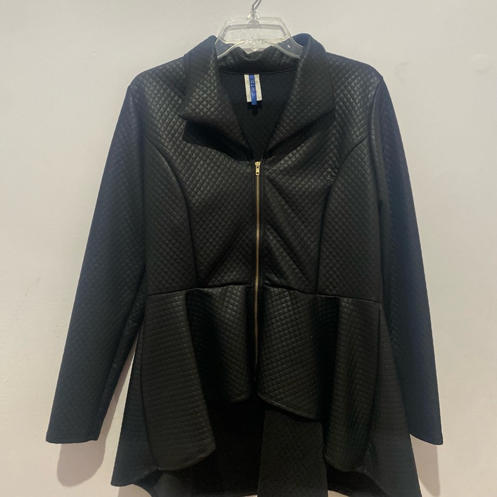 Black Quilted Women's Jacket - Picture 2 of 5